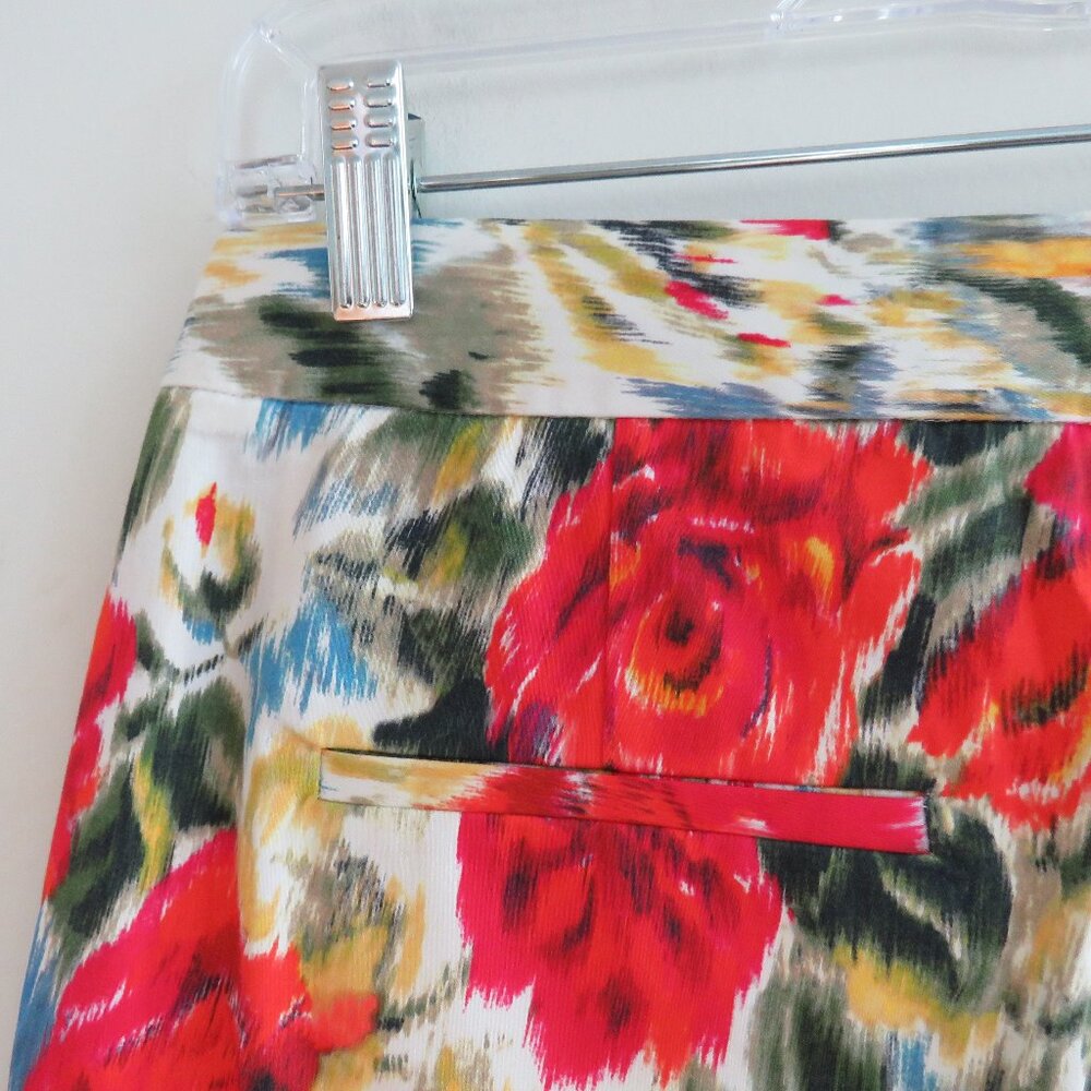L.K. BENNETT TR Issie Bright Floral Cottagecore Capri Cropped Pants - Size US 4 - Picture 11 of 13